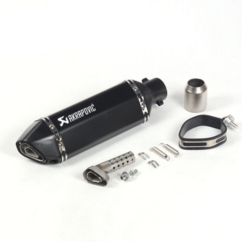 

Universal 51MM Motorcycle Akrapovic Exhaust Pipe With Muffler Moto Bike Pot Escape For Slip-on