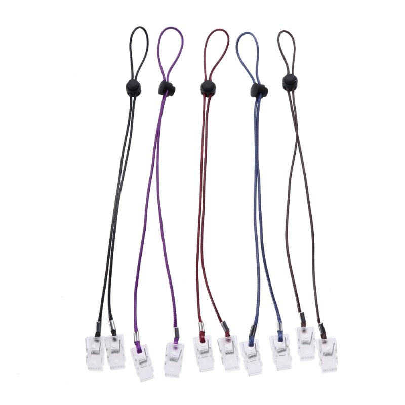 

5Pcs Napkin Clip Napkin Bib Chain Flexible Lanyard Holder