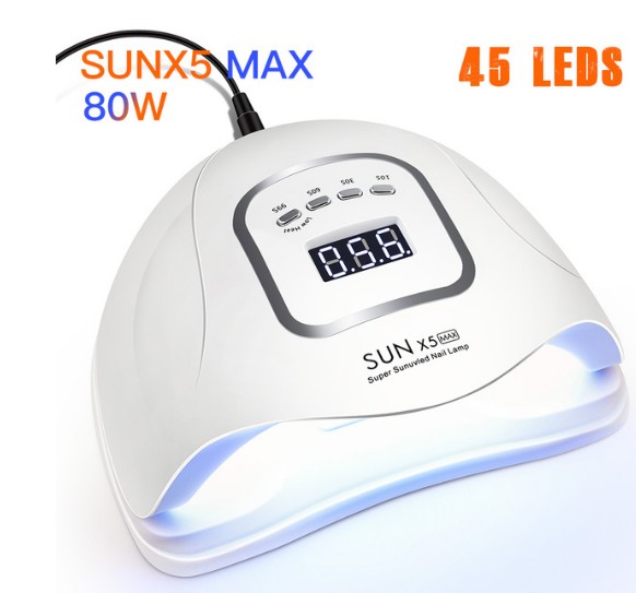 

80/72W UV Led Lamp Nail Dryer For All Types Gel 45 Leds UV Lamp for Nail Sun Light Infrared Sensing Smart For Manicure