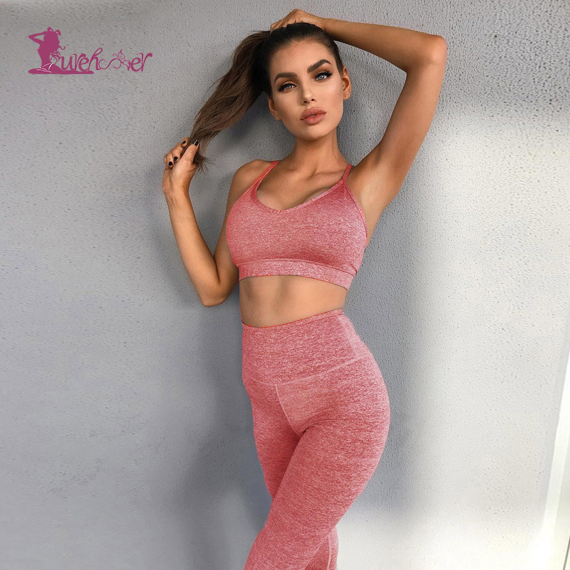 

Lurehooker Women Solid Sleeveless Yoga Set Female Sport Yoga Clothes Fitness Suit Clothing Tight Gym Running Set for Womens, Red