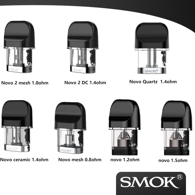 

100% Authentic SMOK Novo/Novo 2 Replacement pods/Cartridges 2ml for Smok Novo/novo 2 Starter kit 3 pieces each pack
