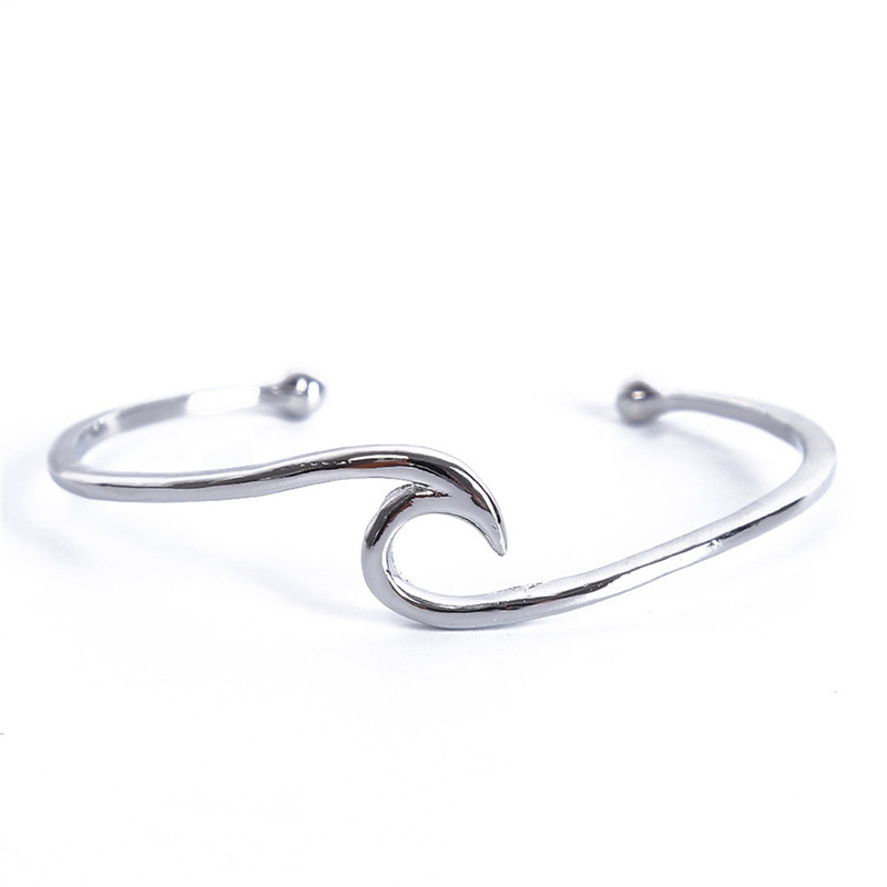 

Romad Bohemian Wave Bracelets Bangles For Women Girl Gold Sliver Color Ocean Surfer Knot Bracelets Statement Jewelry Gifts R4