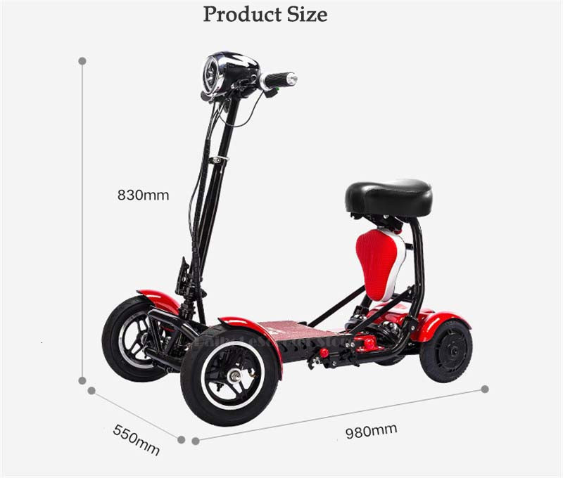 Daibot Four Wheel Electric Skateboard Portable Electric Scooters 10 Inch 36V Foldable Electric Scooter For DisabledElderly (2)