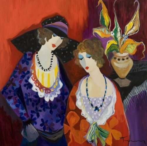 

Deco Itzchak Tarkay Oil Painting Jane and Marina Home Decor Handpainted &HD Print Oil Painting On Canvas Wall Art Canvas Pictures 19