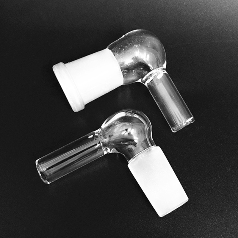 

L Style Thick Heady 10mm 14mm 18.8mm Glass Vapor Whip Adapter Male or Female 90 Degree for Oil Rig Bongs