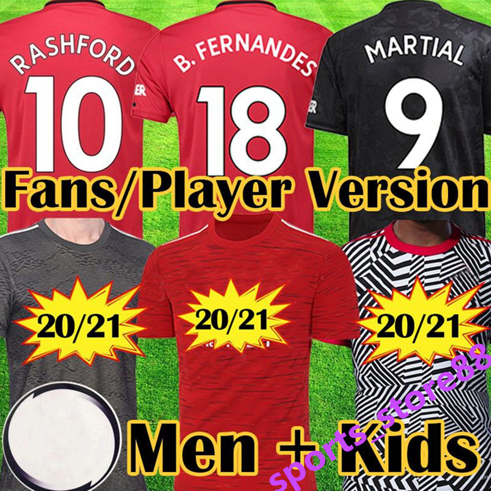 

2020 2GREENWOOD BRUNO FERNANDES united Soccer Jersey RASHFORD Kids jerseys Man kits Football Shirt 20 21 Utd Tops equipment, Colour 9