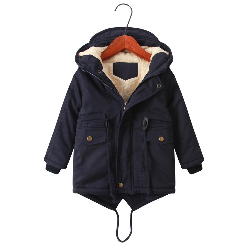 

Winter Children Down & Parkas 3-10Y European Style Boys Girls Warm Outerwear Windproof Hooded Coats for Kids Winter Clothing, 02