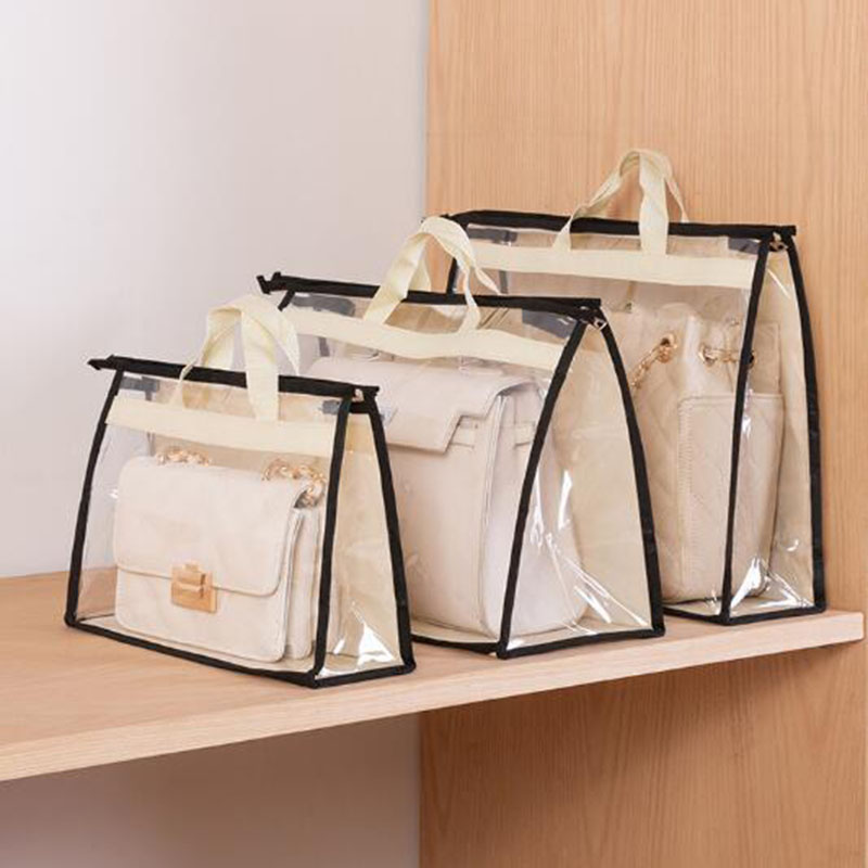 

Non-woven Dustproof Bag Clothing Dust Cover Hanging Wardrobe Clothes Dustproof Storage Bag Creative Household Storage Organizer, Black