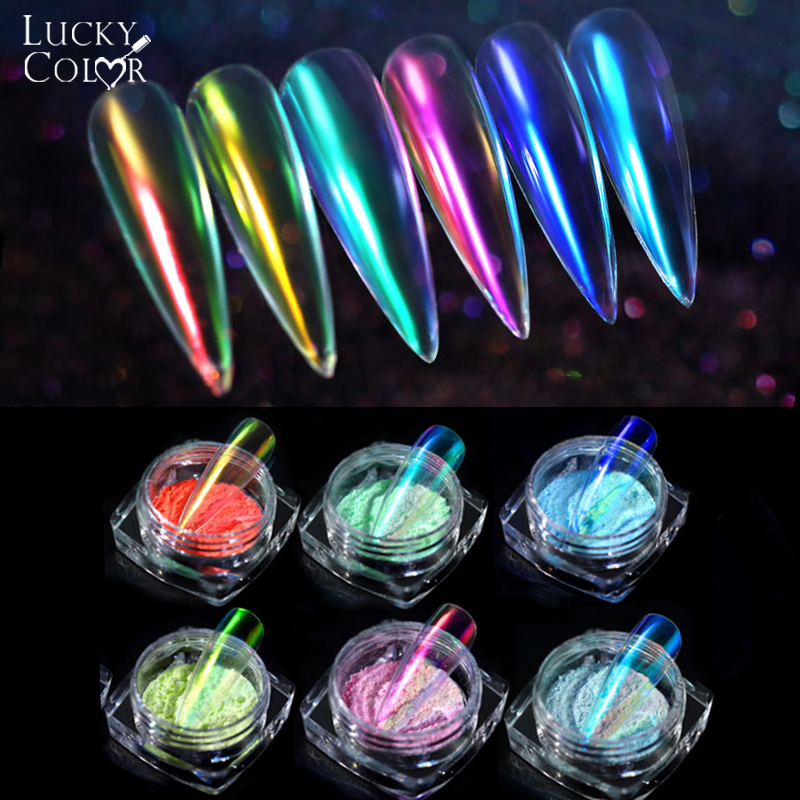 

Nail Aurora Magic Powder Transparent Mermaid Laser Color Nail Art UV Gel Polishing Glitter Pigment Dust Decorations Manicure