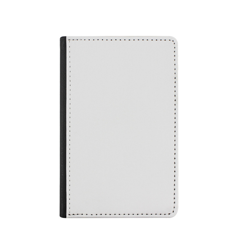 

30pcs Sublimation Blank Passport Cover Card Holders Heart Transfer Printing PU Leather Passport Case with White Polyester Coth DIY Customize, Black