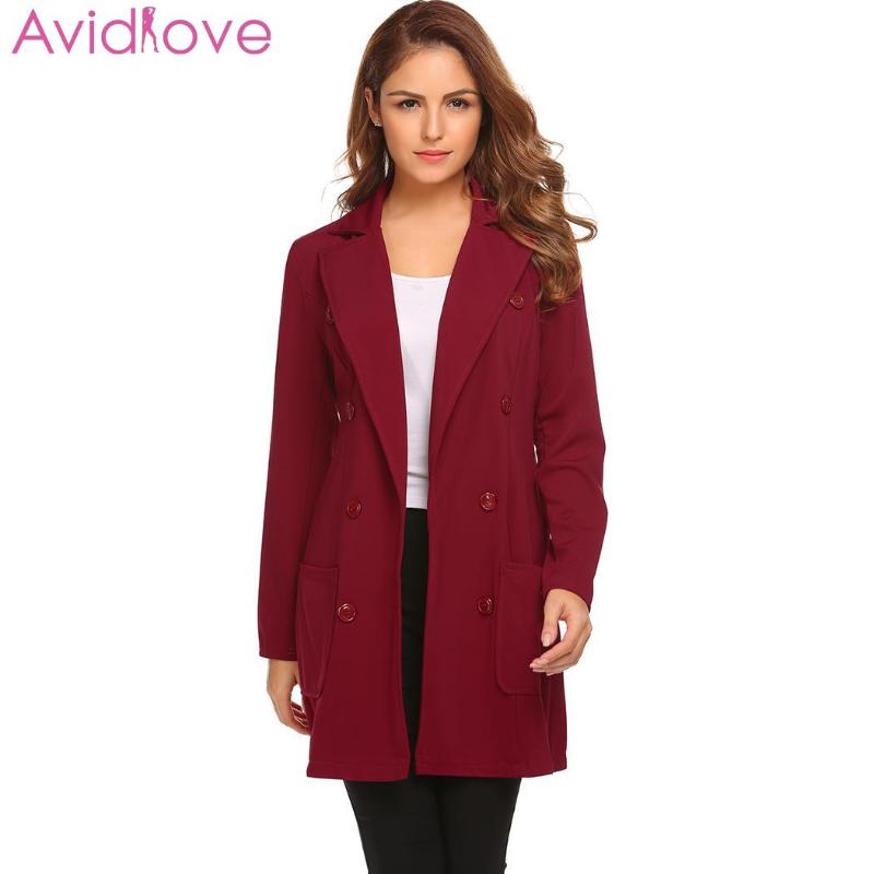 

Women Blazer Notch Lapel Double-breasted Solid Casual Pocket Leisure Blazers Lady Office Work Suit Jackets Coat Female Jackets, Black