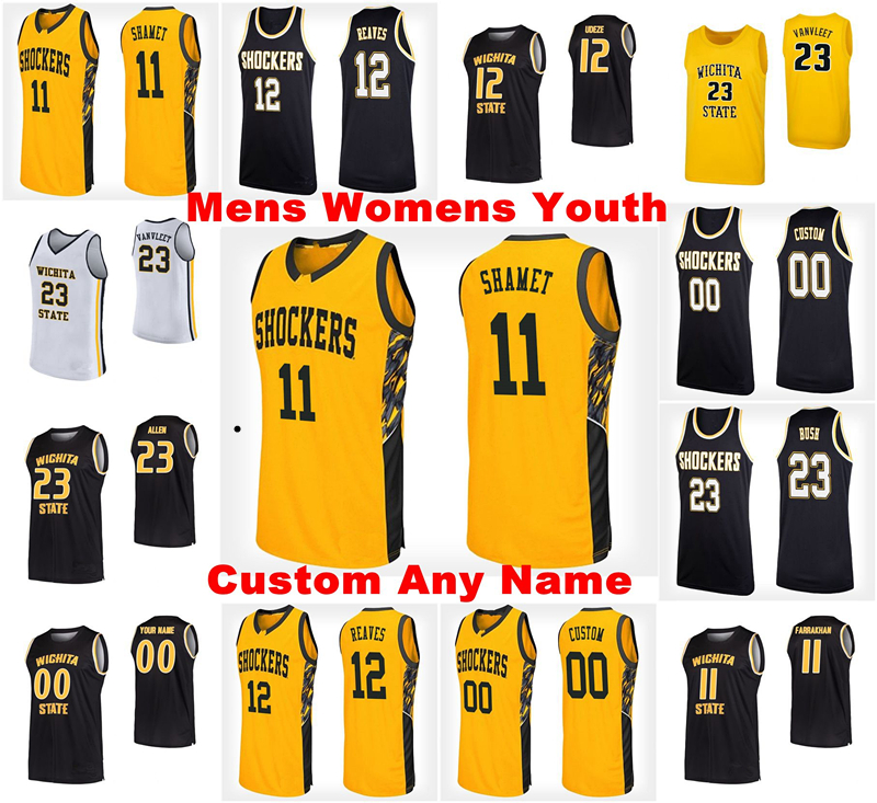 Wichita State Shockers Jerseys Asbjorn Midtgaard Jersey Josaphat Bilau Isaiah Chandler Grant Sherfield New Basketball Jersey Custom Stitched