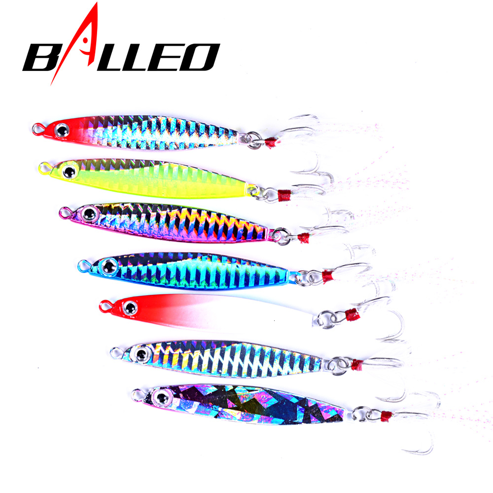 

Balleo Laser Metal Jig 10g 14g 17g 21g 30g jigging lure Lead Fish Fishing Lure metal lures fishing jig supplies for pike fishing T191016