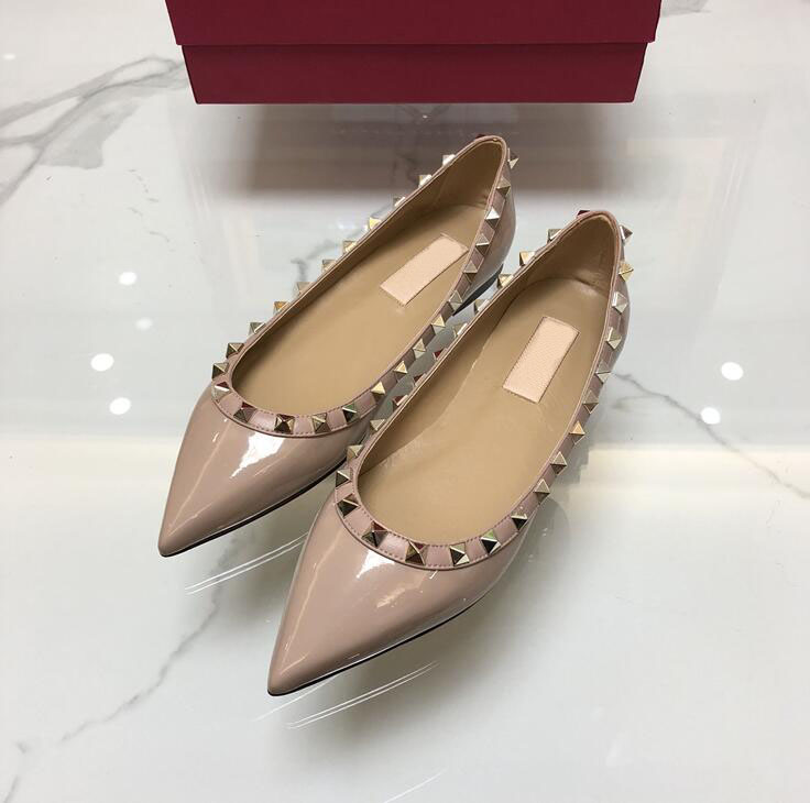 

Hot Design Stylish Woman Pointed Patent Leather Shoes With Flat Shoe Party And Daily Flat Shoes Women Ladies Dress Shoes Women Sandal, Black