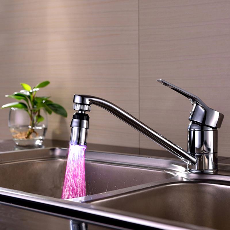 

Kitchen Bathroom LED Faucet Sink 7 Color Change Water Glow Water Stream Shower LED Faucet Taps Light Bathroom Accessories