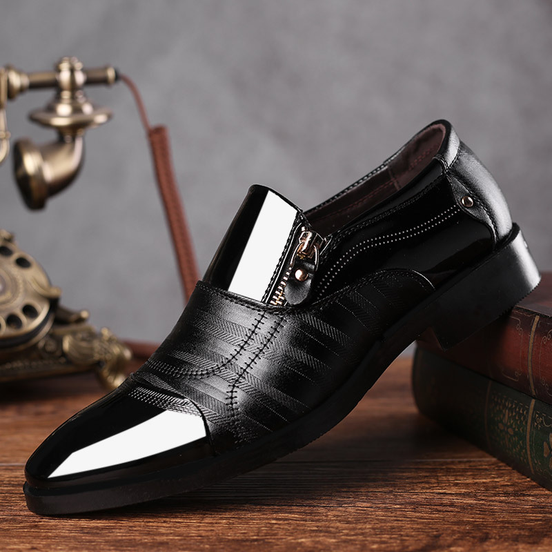 

Fashion Business Dress Mens Shoes New Classic Leather Men'S Suits Shoes Fashions Slip On Dresses Men Oxfords 567y, Black