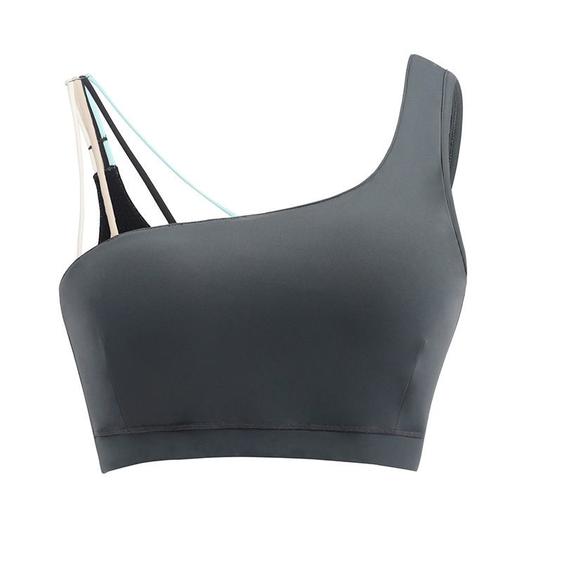 

Wireless Beauty Back Sports Brassiere 2020 New Breathable Hole Running Yoga Fitness -resistant Underwear Women /30, Gray
