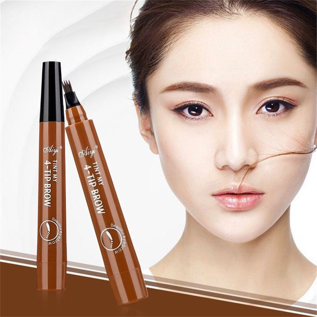 

Waterproof and sweat-proof non-decolorizing eyebrow Pen Waterproof Fork Tip Eyebrow Tattoo Long Lasting makeup brow pen