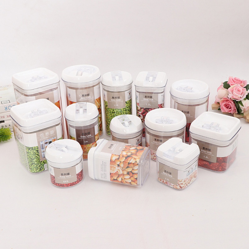 

1.2L Kitchen Storage storage container Acrylic kitchen box multigrain jar transparent sealed bottle