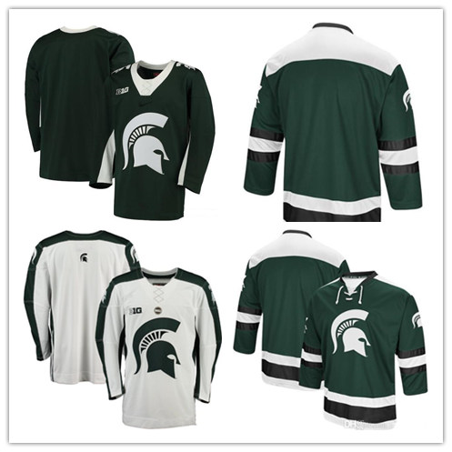 

Custom Men's Michigan State Spartans College 10 Sam Saliba 13 Brennan Sanford 23 Cody Milan Any Name Any Number Hockey Jerseys Cheap, White