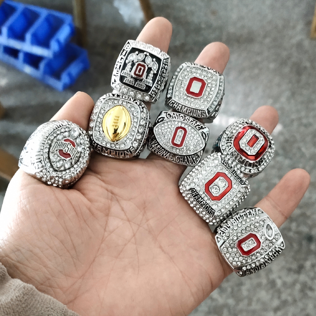 

2002 2008 2009 2014 2015 2017 Ohio State Buckeyes Championship fashion rings Bag Parts