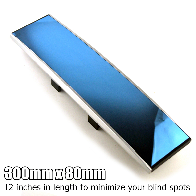 

300mm Car Rearview Mirror Large Vision Anti-glare Mirror Curved Interior Clip-on Wide Angle Enlarge Parking Reference