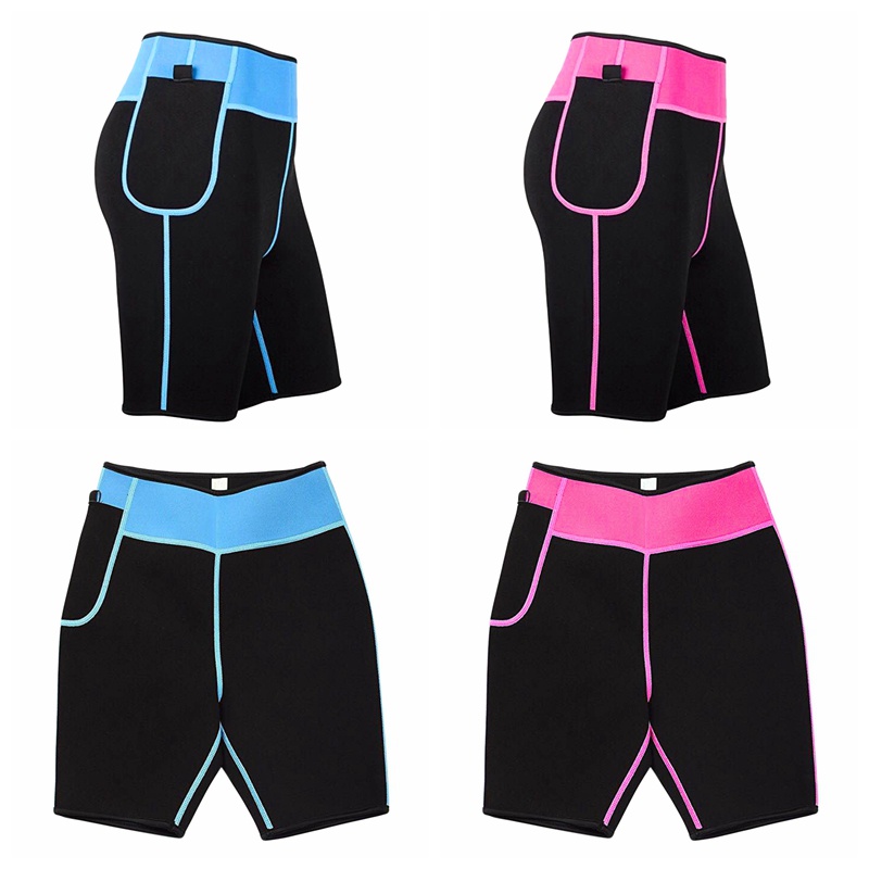 

Women' Slimming Shorts Rubber Body Shaping Sports Pants Fitness Shorts New, Blue