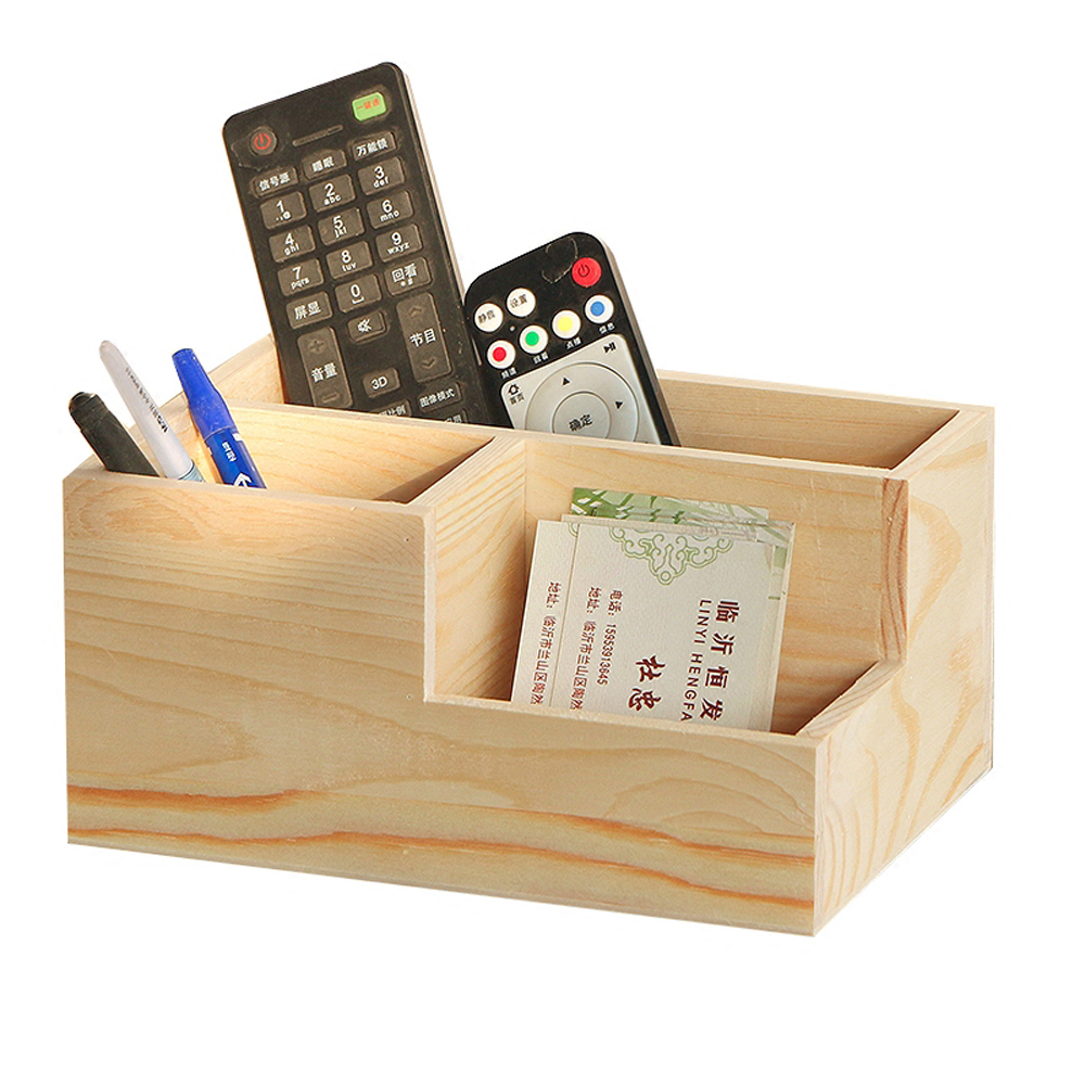 soporte de tel/éfono m/óvil Caja de almacenamiento de escritorio de madera maciza para bol/ígrafos soporte de madera para bol/ígrafos sala de estar suministros de oficina