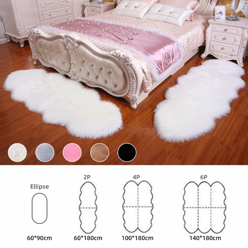 

New Soft Sheepskin Carpet Rugs For Home Living Room Bedroom Warm Carpets Floor Mat Pad Skin Fur Rugs Floor Mats Faux Fur Carpets, E1