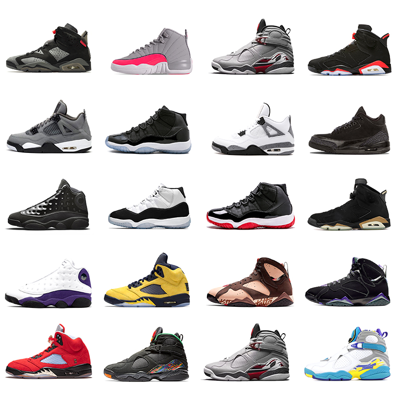 

Concord Bred 11s Men women Basketball shoes 8s Raid 13s Cap and Gown 4s Michigan 6s Trophy Room 5s Patta 7s Sports sneakers, #16
