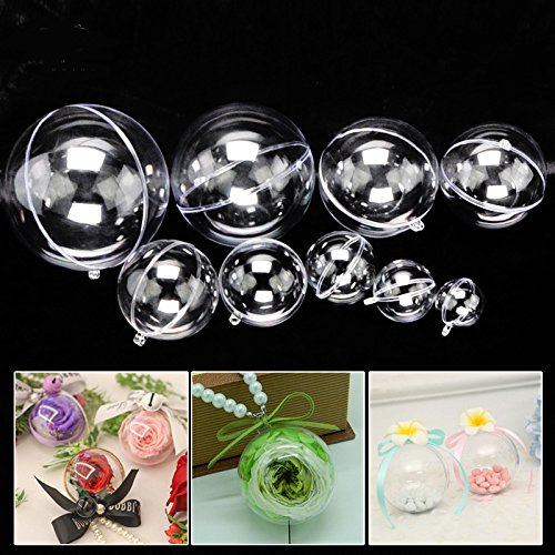 

Sashes 24pcs DIY Bath Bomb Mold Christmas Clear Plastic Fillable Ball Ornament Wedding Party Decor Transparent Acrylic Candy Box