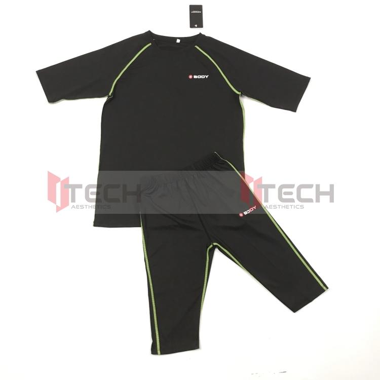 

Xbody Ems Cotton Training Suit X body XEms Fitness Underwear Suit Jogging Pants For Sport, Black with purple stitching