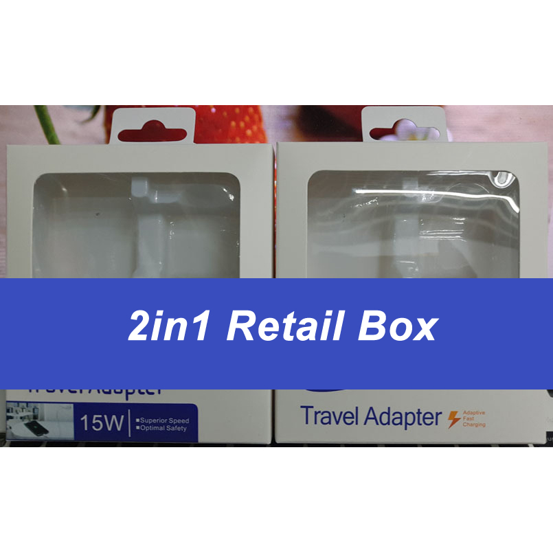 

color packing gift box charger and cable 2in1 paper packing box package for samsung usb charger cable s5 s6 s8 retail box free shipping