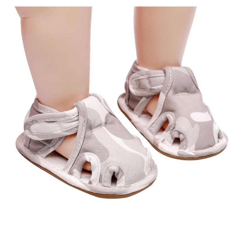 

TELOTUNY sandals Toddler Infant Kids Baby Girls First Walkers Camouflage Shoes Soft Sole Open Toe Sandals children girls, Gray