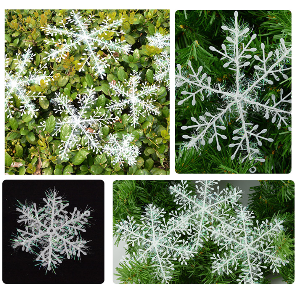 

Fashion 3pcs Christmas Party White Snowflake Charms Festival Decoration Decor Ornaments