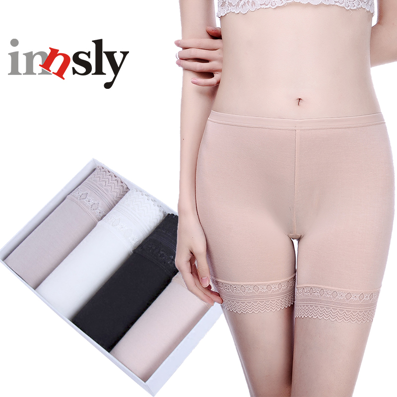 

3 Pieces/Pack Safety Short Pants Under Skirts For Women Boyshorts Big Size Modal Female Safety Boxer Panties Underwear, White