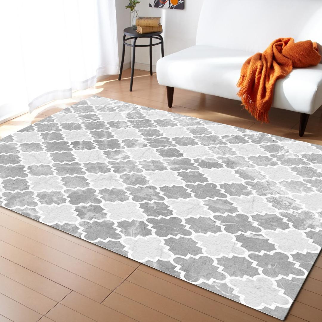 

Geometric Marble Pattern Modern Carpets for living room Geometric Rugs Large Anti-slip Safety Carpet, As pic