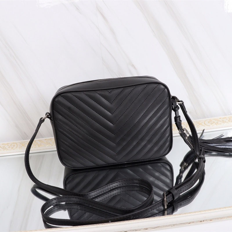 

Classic Stlye Camera bag Tassel Handbags Purse Women Single Shoulder Bags Small tote Bag Messenger Bag Belt crossboy bags purses fannypack, Red-gold hardware