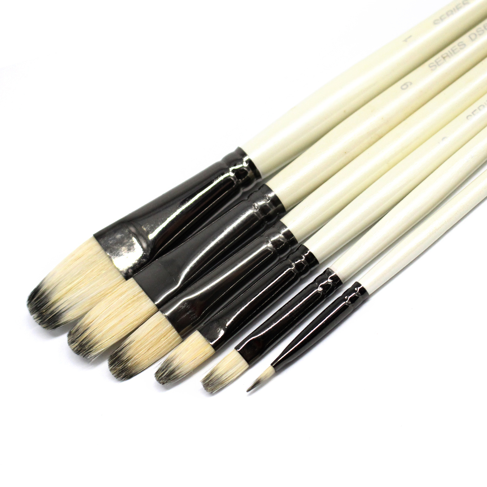 Buena Pintura Arte 6Pcs Conjunto de Pinceles Acrílico Aceite Cepillo de Pintura Artista Acuarela caliente