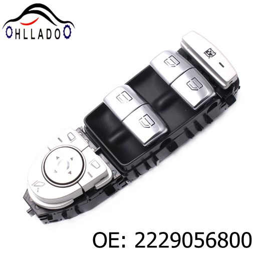 

HLLADO High Quality Car Power Window Switch 2229056800 A2229056800 For Benz S550 S63AMG S65AMG C63 C300 Auto Master Window Switch Black