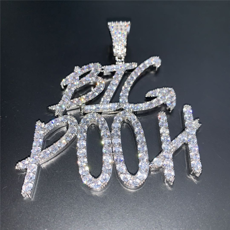 

Gold Silver Colors CZ Diamond Iced Out Letter Custom Name Necklace for Women Men with Free 24inch Rope Chain