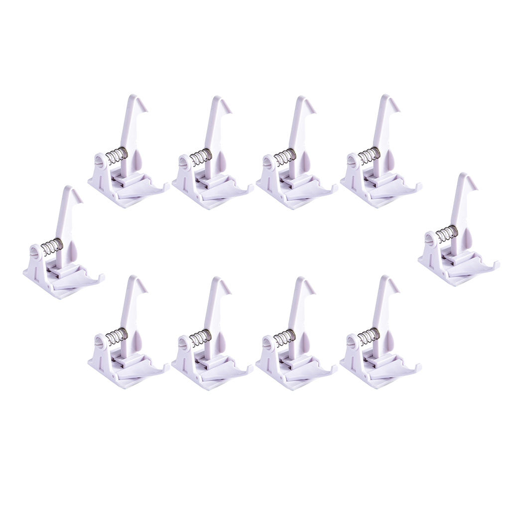 

10x child safety cabinet locks latches - kids baby proofing lock child proof drawer locks - adhesive,door spring lock