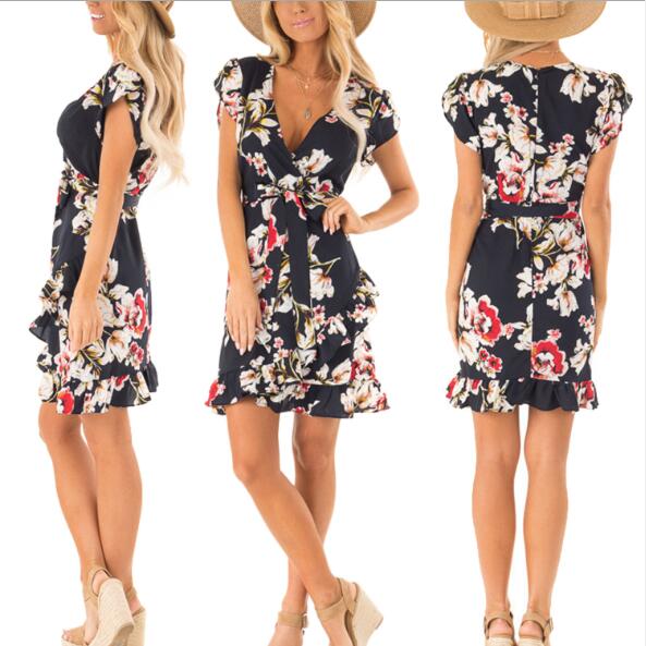 

58 Women' Jumpsuits,Casual Dresses, Rompers skirt floral dress with sleeveless dresses nuevo estilo vestido para chicas mujeres wt19, As pic
