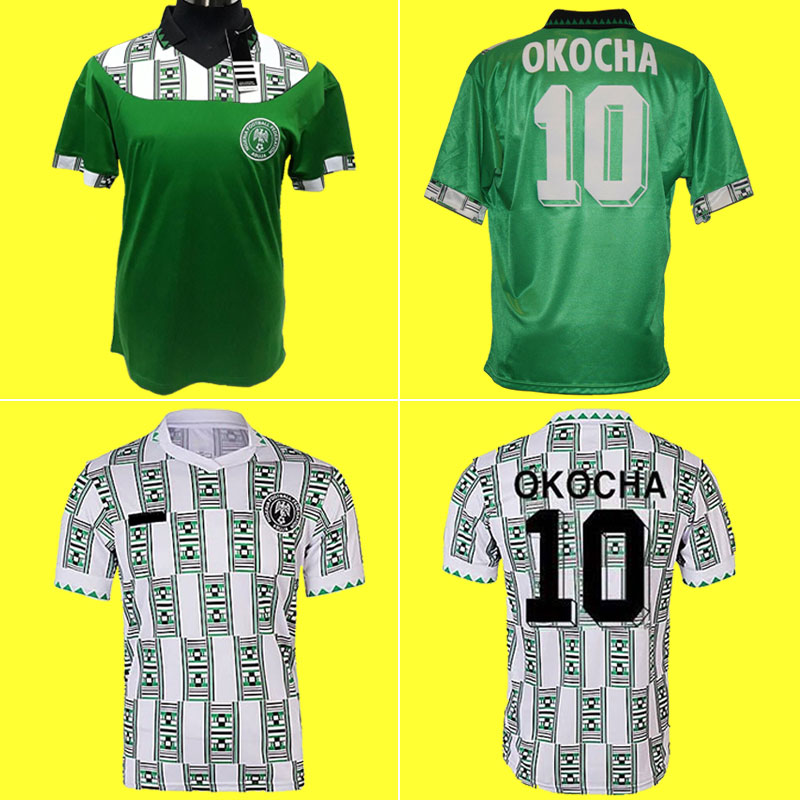 

1994 Retro Edition Nigeria vintage Soccer Jersey Starboy Soccer Shirt Okechukwu Dayo Ojo Osas Okoro Classic Short sleeved football uniforms, 1994 green