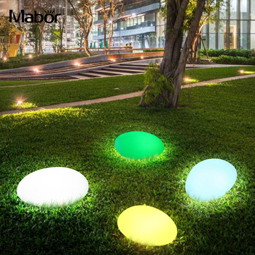 

2019 LED Rechargeable Pebble Stone Lamp waterproof Stone RGB Landscape Light Walkway Path Garden Party Outdoor Poolside Home Decorations