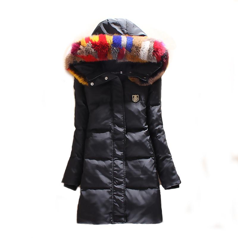 

Boollili Women' Down Jacket 2020 Long Coat Women Winter Duck Down Coat Real Fur Collar Jackets Doudoune Femme Hiver, Red fur