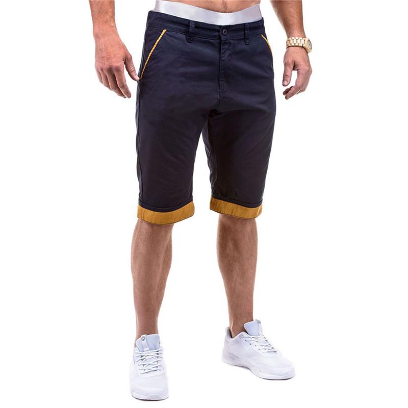 

Designer Relaxed Summer Pantalones Cortos Wash Woven Tooling Pantaloncini Uomo Fashion Solid Zipper Fly Mens Shorts, Black