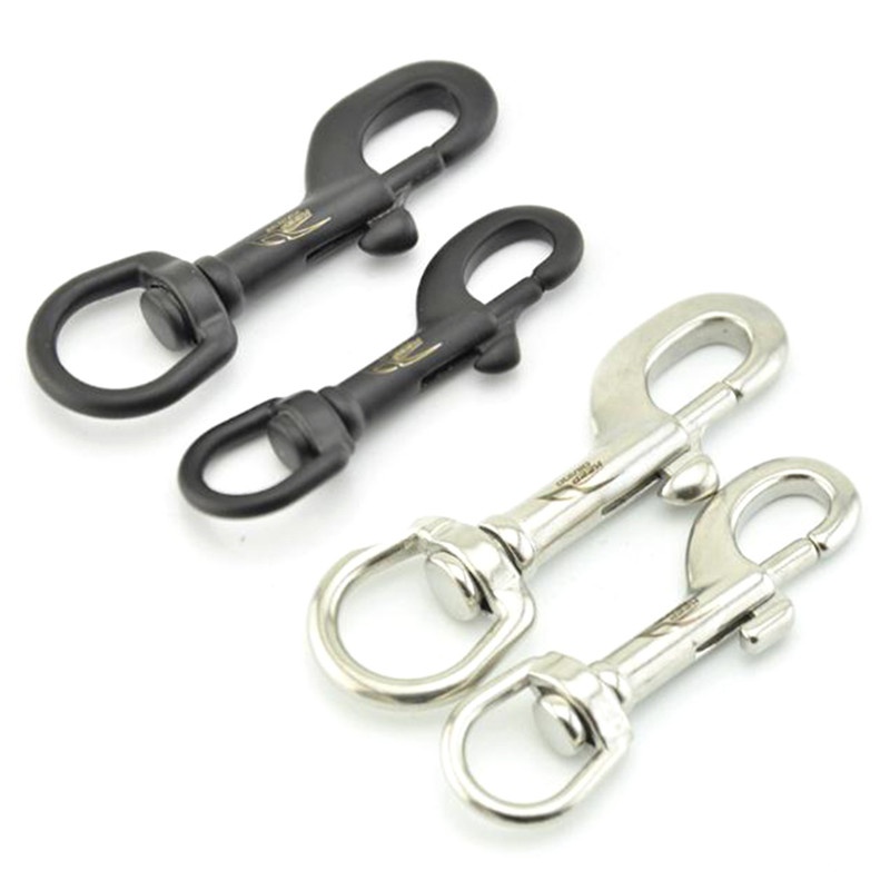 

75/90/95/100mm Stainless Steel Single Ended Clip Hook Swivel Eye Bolt Snap Hooks Buckle For diving