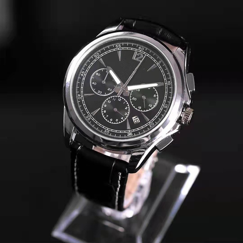

2021 Brand Designer Mens Watch LONGINE Luxury leather belt fashion retro gold watches carved Philip man casual Wristwatches