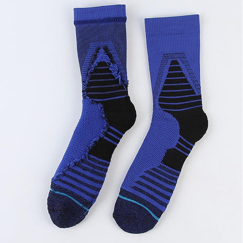 

1 Pair Of Professional Basketball Socks Athletics Socks Outdoor Sports Stocking Cycling, Beige